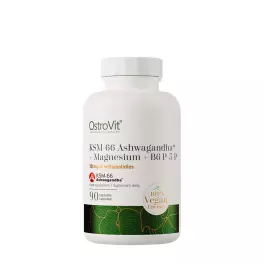   OstroVit KSM-66 Ashwagandha® + Magnesium + B6 P-5-P (90 Capsule Vegetale)