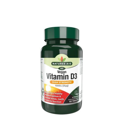 Natures Aid Vitamin D3 1000 IU (Vegan) (60 Comprimate)