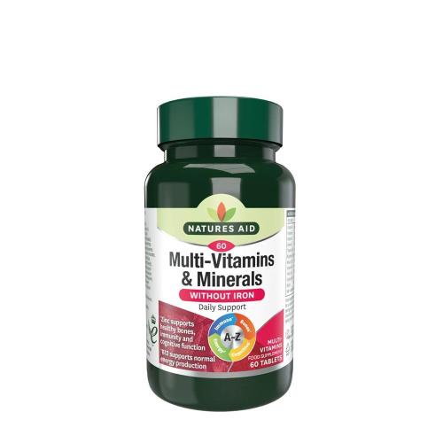 Natures Aid Multi-Vitamins & Minerals (without Iron) (60 Comprimate)