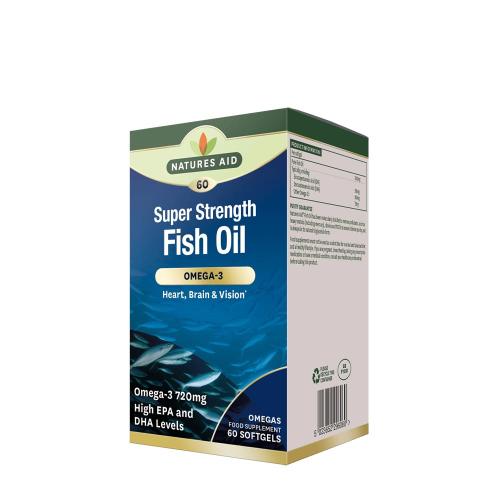 Natures Aid Super Strength Fish Oil - Omega-3 (60 Capsule moi)