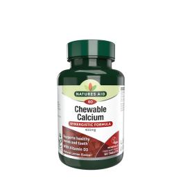   Natures Aid Chewable Calcium 400 mg + Vitamin D (60 Comprimate)