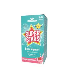   Natures Aid Super Stars Bone Support - Strawberry Milkshake Flavor (60 Comprimate masticabile)