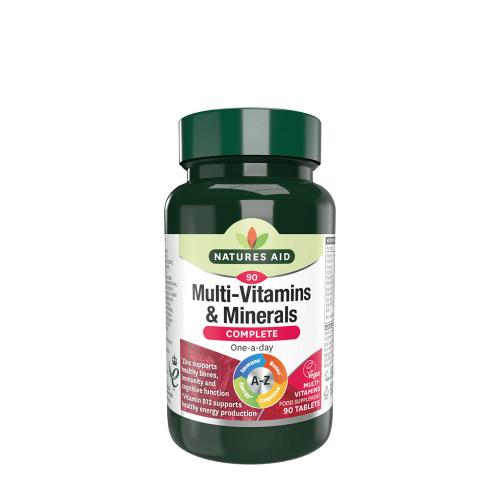 Natures Aid Multi-Vitamine și minerale complete - Complete Multi-Vitamins & Minerals (90 Comprimate)
