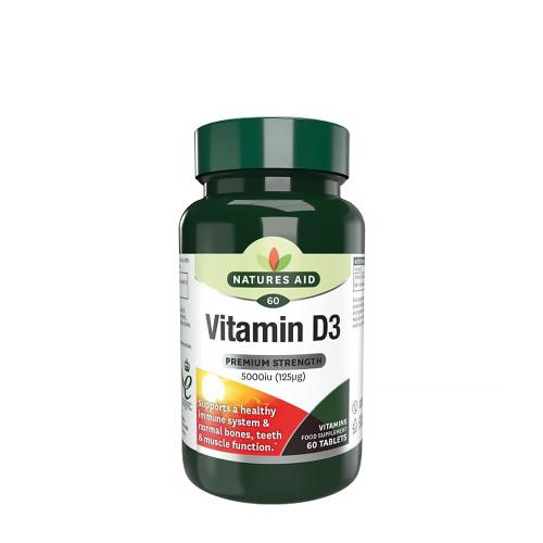 Natures Aid Vitamina D3 5000IU High Strength - Vitamin D3 5000IU High Strength (60 Comprimate)