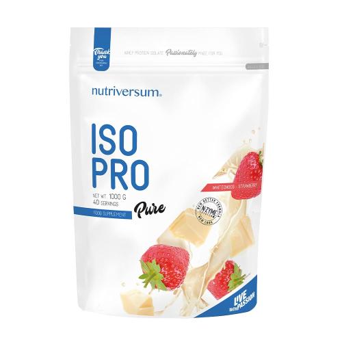 Nutriversum ISO PRO - PURE  (1000 g, Ciocolată Albă cu Căpșuni)