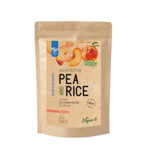 Nutriversum Pea & Rice Vegan Protein - VEGAN - NEW (500 g, Iaurt cu Piersici)