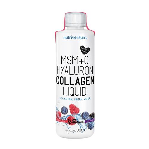 Nutriversum MSM+C Hyaluron Collagen Liquid - WSHAPE (500 ml, Fructe de pădure)