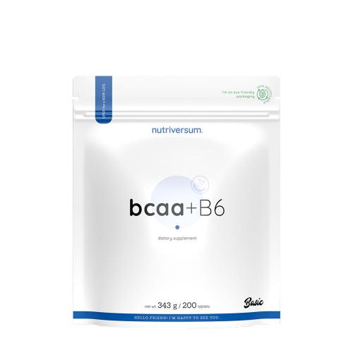 Nutriversum BCAA + B6 - BASIC (200 Comprimate, Fără adaos de aromă)