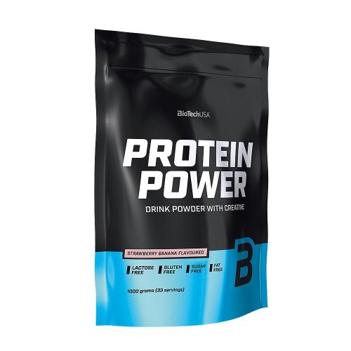 BioTechUSA Protein Power (1000 g, Căpșuni și Banane)