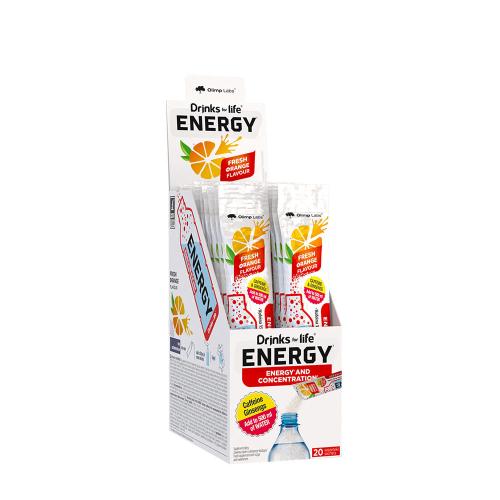 Olimp Labs Drinks for life ENERGY (20 Sachet, Portocale Proaspete)