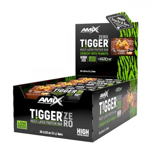 Amix TIGGER® Zero bar (20 x 60g, Dark Chocolate & Caramel)