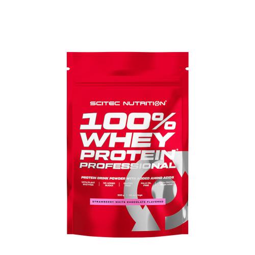 Scitec Nutrition 100% Whey Protein Professional (500 g, Ciocolată Albă cu Căpșuni)