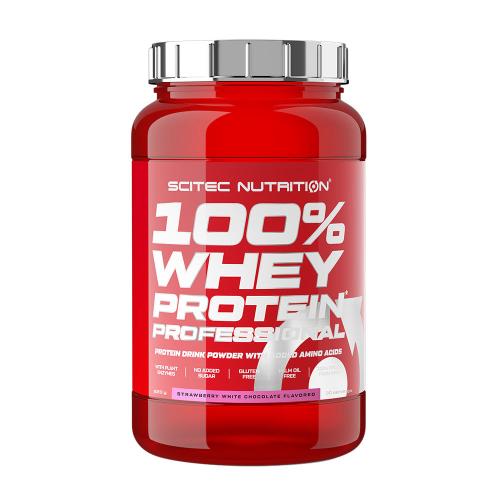 Scitec Nutrition 100% Whey Protein Professional (920 g, Ciocolată Albă cu Căpșuni)
