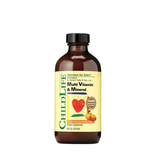 ChildLife Copii Multi Vitamin & Mineral pentru copii - Children’s Multi Vitamin & Mineral (237 ml, Mango și Portocale)