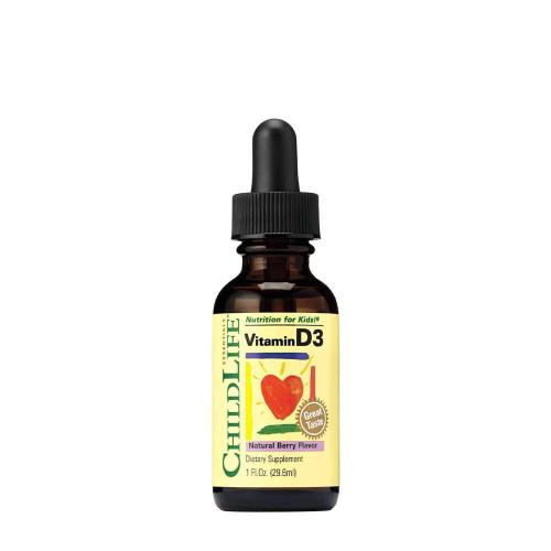 ChildLife Vitamina D3 Drops - Vitamin D3 Drops (30 ml, Fructe de pădure)