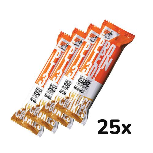 Extrifit Baton proteic 30% - Protein Bar 30% (25 x 80 g, Biscuiți cu Ciocolată)