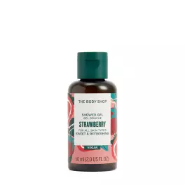   The Body Shop Gel de duș vegan cu căpșuni - Vegan Strawberry Shower Gel (60 ml)