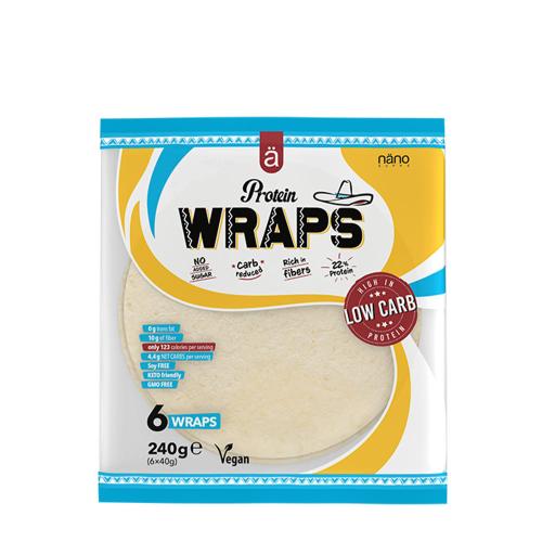 Nanosupps Protein Wrap - Tortilla din făină de grâu - Protein Wrap - Wheat Flour tortilla (240 g, Natural)