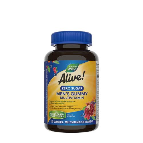 Natures Way Alive!® Zero Sugar Men's Gummy Multivitamin (50 Jeleuri)