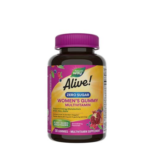 Natures Way Alive!® Zero Sugar Women's Gummy Multivitamin (50 Jeleuri)