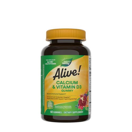 Nature's Way Alive!® Calcium + D3 Gummies (60 Jeleuri)