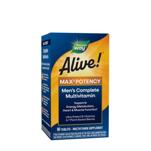 Natures Way Alive!® Men’s Max3 Daily Multivitamin (90 Comprimate)