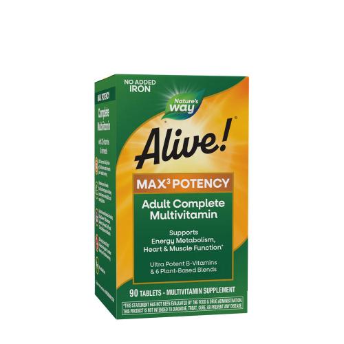 Nature's Way Alive!® Max3 Daily Multivitamin Without Iron (90 Comprimate)