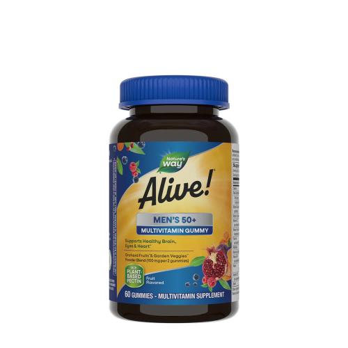 Natures Way Alive!® Men’s 50+ Gummy Multivitamin (60 Jeleuri)