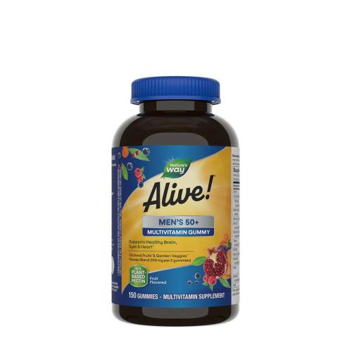 Natures Way Alive!® Men’s 50+ Gummy Multivitamin (150 Jeleuri)