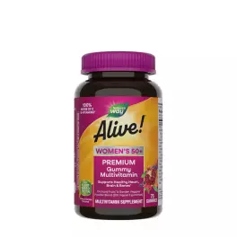   Nature's Way Alive!® Premium Women’s 50+ Gummy Multivitamin (75 Jeleuri, Cireșe și struguri)