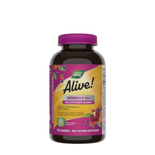 Natures Way Alive!® Women's 50+ Gummy Multivitamin (130 Jeleuri, Mix Fructe de Pădure)