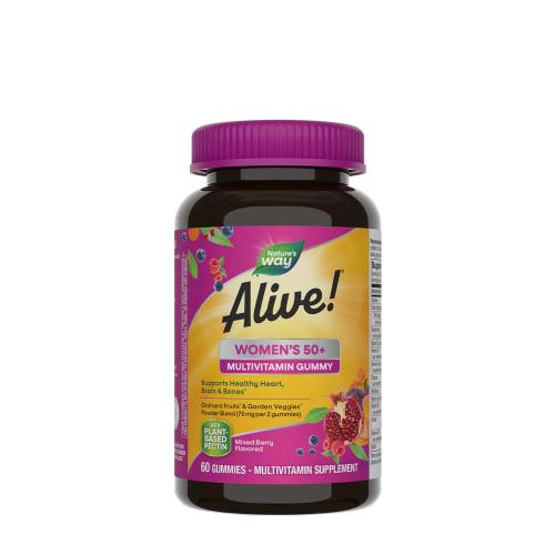 Natures Way Alive!® Women's 50+ Gummy Multivitamin (60 Jeleuri, Mix Fructe de Pădure)