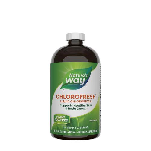 Natures Way Chlorofresh® Liquid Chlorophyll (480 ml, Fără adaos de aromă)