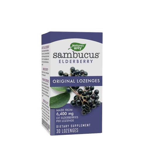 Natures Way Sambucus Original Lozenges (30 Comprimate de Supt, Soc)