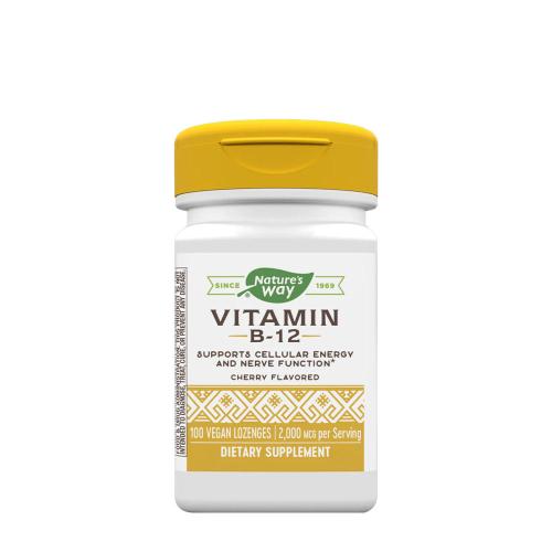 Natures Way Vitamin B12 (100 Comprimate de Supt, Cireșe)