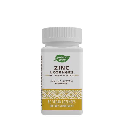 Natures Way Zinc Lozenges  (60 Comprimate de Supt, Fructe de Pădure)