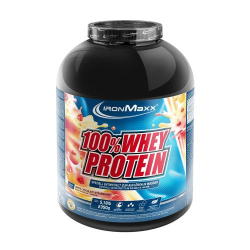 Ironmaxx 100% Whey Protein (2350 g, Ciocolată Albă cu Căpșuni)