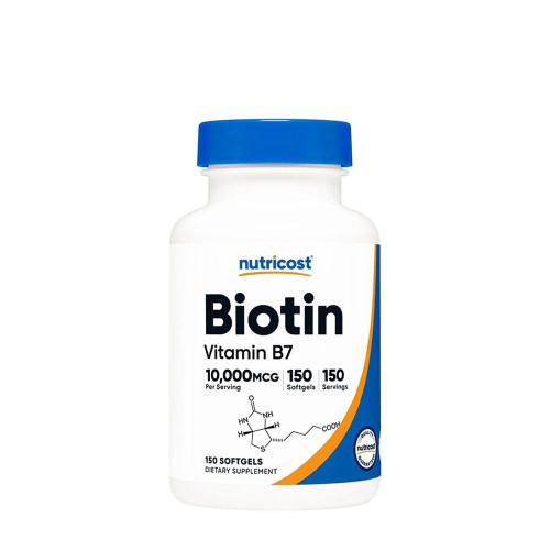 Nutricost Biotin with Coconut Oil 10,000 mcg (150 Capsule moi)