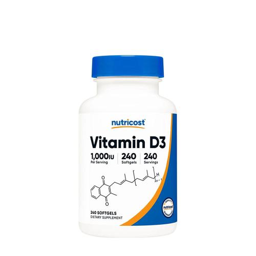 Nutricost Vitamin D3 1,000 IU (240 Capsule moi)