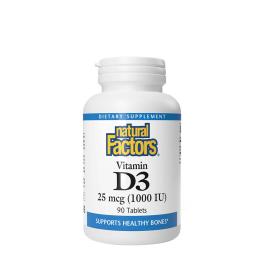 Natural Factors Vitamin D3 25 mcg (1,000 IU) (90 Comprimate)
