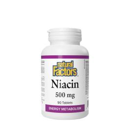 Natural Factors Niacin 500 mg  (90 Comprimate)