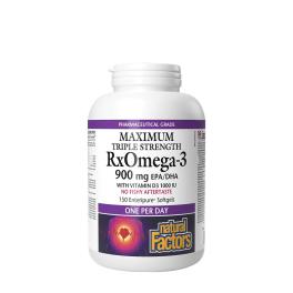   Natural Factors RxOmega-3 with Vitamin D3 Maximum Triple Strength 900 mg (150 Capsule moi)