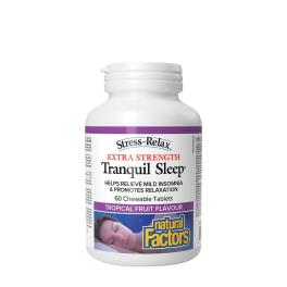   Natural Factors Tranquil Sleep Extra Strength (60 Comprimate masticabile, Fructe Tropicale)