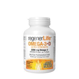  Natural Factors RegenerLife Omega-3+D Ultra Strength 2200 mg / 1000 IU (90 Capsule moi)