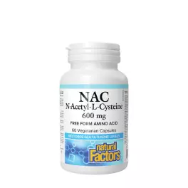   Natural Factors N-Acetyl-L-Cysteine Amino Acid (NAC) 600 mg (60 Capsule Vegetale)