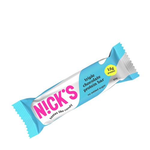 Nick's Baton proteic cu triplă ciocolată (50 g)