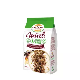   Cerbona Muesli fără gluten cu ciocolată și migdale (200 g)