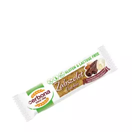   Cerbona Baton ovăz cu ciocolată neagră și marțipan, cu talpă din glazură de cacao, fără gluten și fără lactoză (40 g)