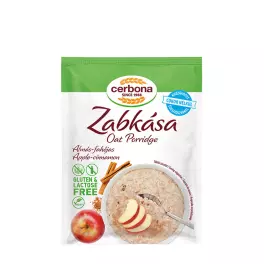   Cerbona terci de ovăz cu mere și scorțișoară, fără gluten, fără lactoză, fără zahăr adăugat, cu îndulcitor (50 g)