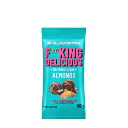   ALLNUTRITION Fitking Delicious Almonds (90 g, Ciocolată cu lapte și albă cu fulgi de cocos)
